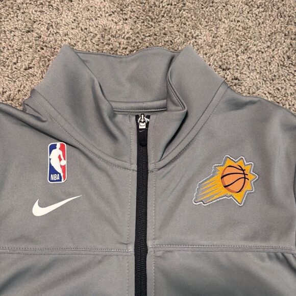 Nike NBA Phoenix Suns Showtime Dri-FIT Full-Zip Warmup Jacket Grey Mens Small - Picture 2 of 7